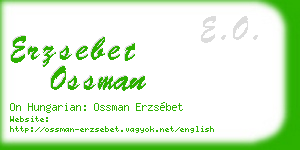 erzsebet ossman business card